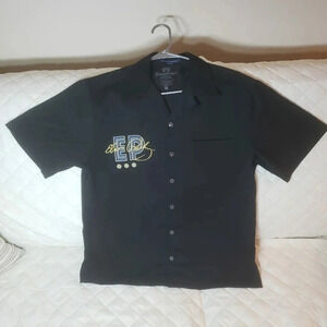 Port Authority Elvis Presley Graceland Memorabilia  Black Shirt Size S.
